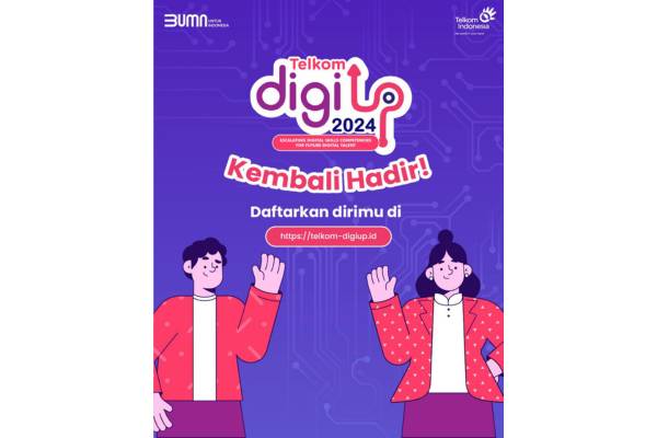 PT Telkom Indonesia (Persero) Tbk (Telkom) berkomitmen mendukung pengembangan kecerdasaan anak bangsa, salah satunya melalui program Telkom DigiUp 2024. (dok. Telkom)
