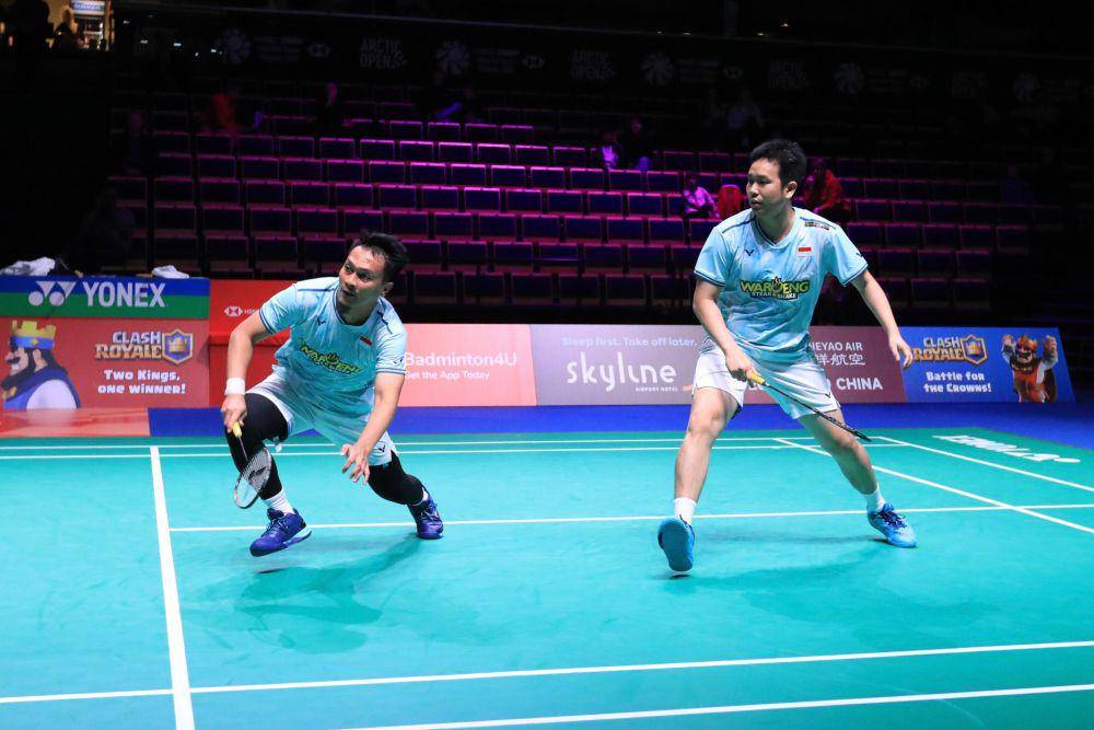 Hendra Setiawan/Mohammad Ahsan terhenti di 16 besar Arctic Open 2024 (dok. PP PBSI)