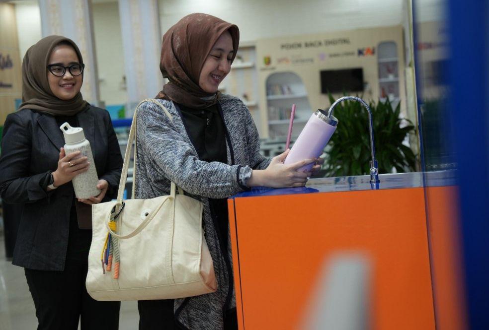Water station di Stasiun Tanjungkarang. (dok. KAI Divre IV Tanjungkarang).
