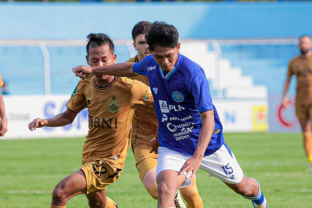 Persiku Kudus dalam laga melawan Bhayangkara FC pada pekan keenam Grup 2 Liga 2 Indonesia 2024/2025. (instagram.com/persiku_kudus)
