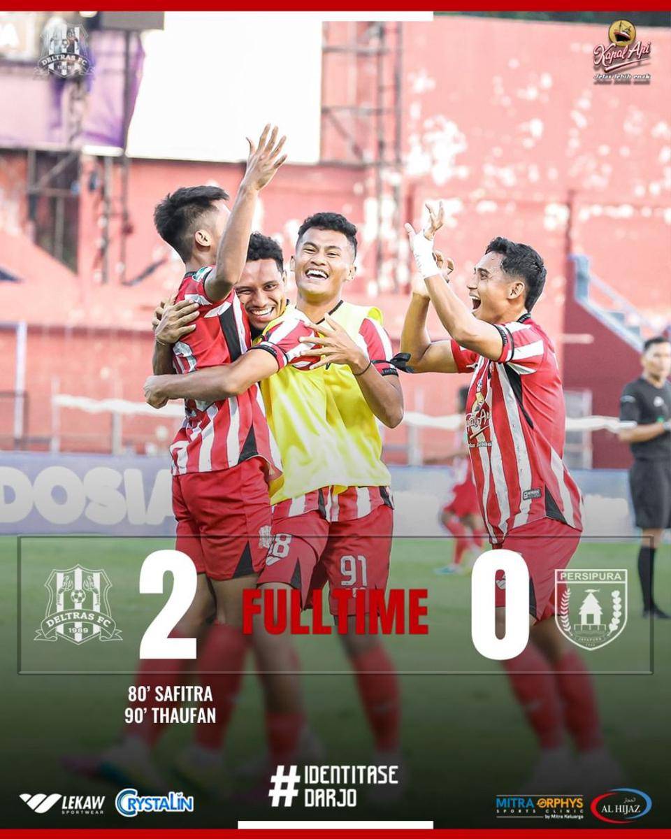 Hasil pertandingan Deltras Fc melawan Persipura Jayapura. IDN Times/ istimewa
