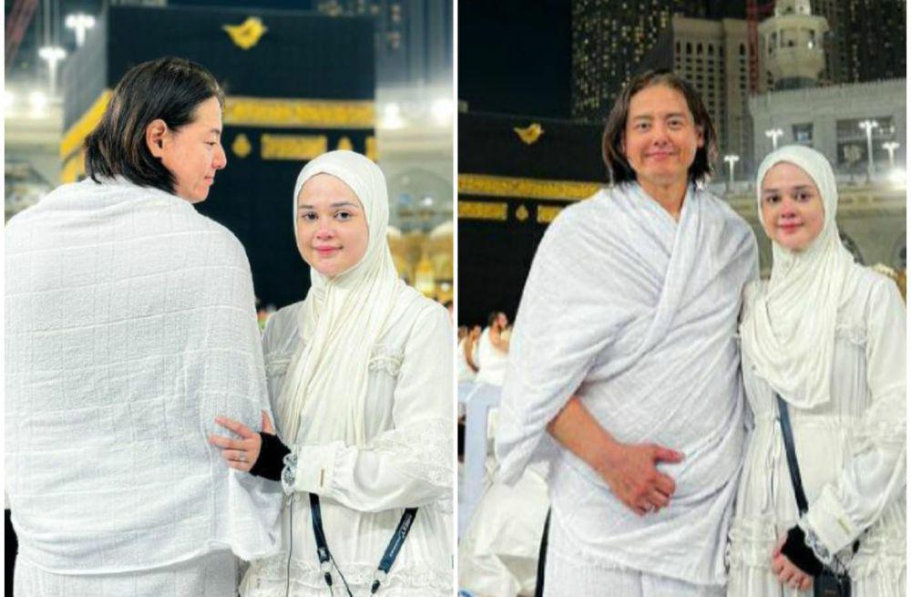 10 Potret Cut Meyriska dan Roger Danuarta Umrah Bawa Kedua Anak, Haru!