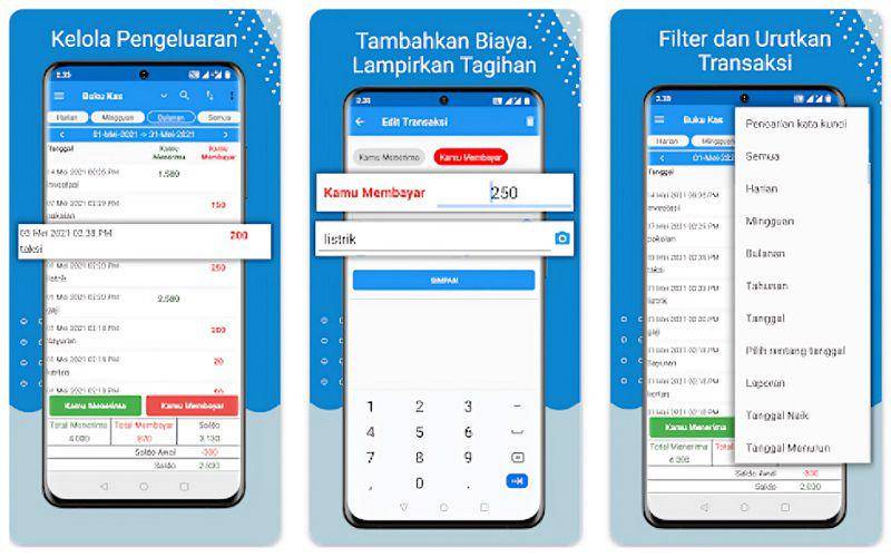 tampilan aplikasi Buku Kas (dok. Google Play store/Buku Kas)