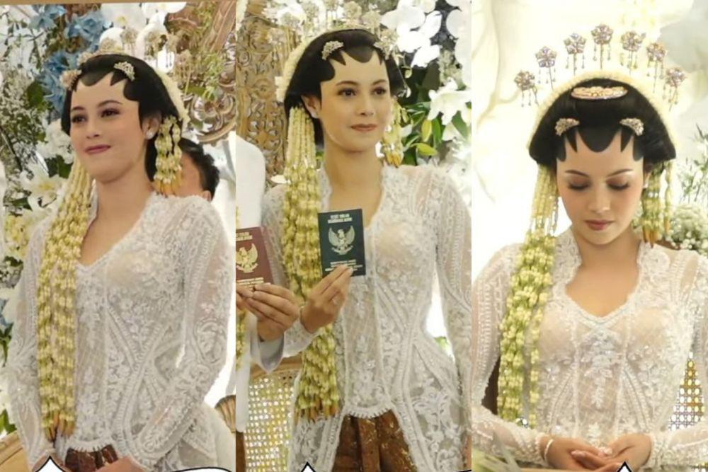 10 Ide Kebaya dan Makeup Akad Nikah Anggika Bolsterli, Manglingi!