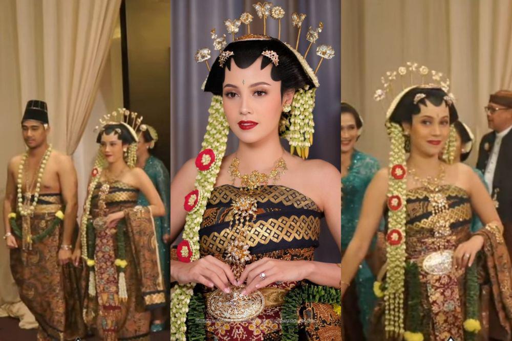 10 Ide Gaya Resepsi Pernikahan Anggika Bolsterli, Pakai Busana Dodotan