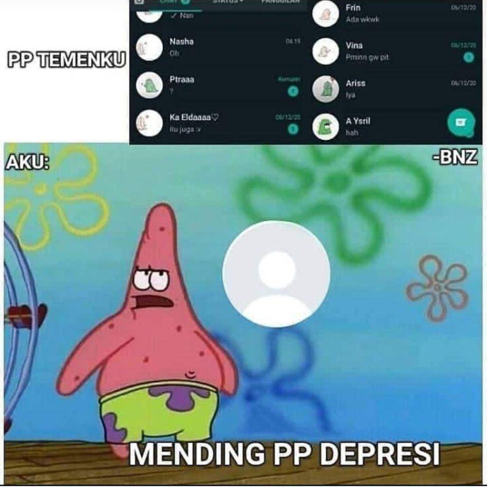 meme akun tanpa foto profil (instagram.com/shitpost.fams.id)