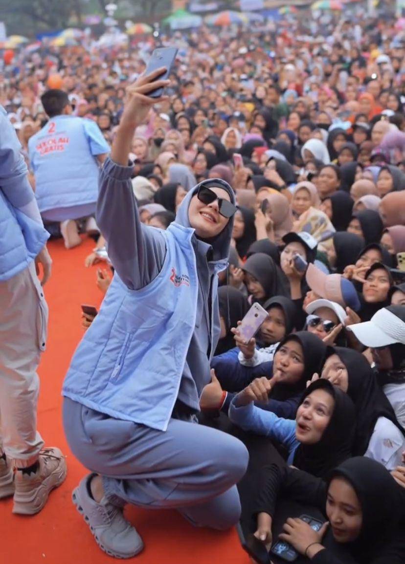 potret Paula Verhoeven hadiri kampanye cagub Andra Soni (Instagram.com/paula_verhoeven)