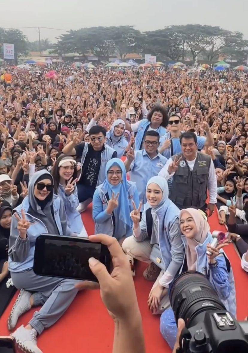 potret Paula Verhoeven hadiri kampanye cagub Andra Soni (Instagram.com/paula_verhoeven)