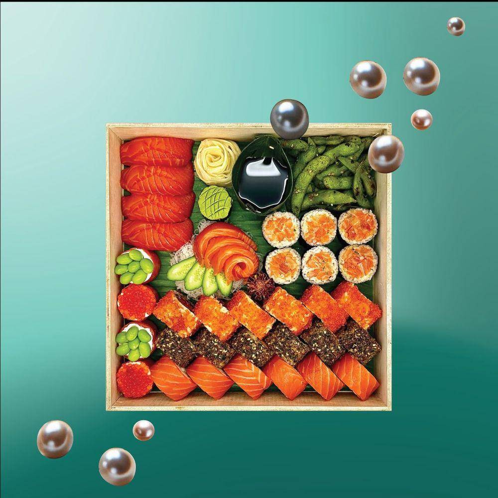 Potret menu Salmon Set di Philadelphia Sushi Bali (instagram.com/philadelphiabali)