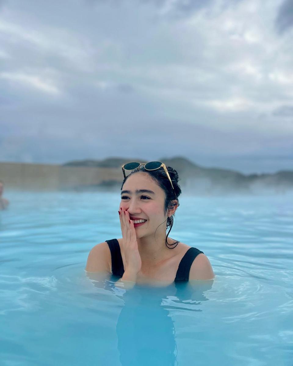 potret Febby Rastanty di Blue Lagoon Islandia (instagram.com/febbyrastanty)