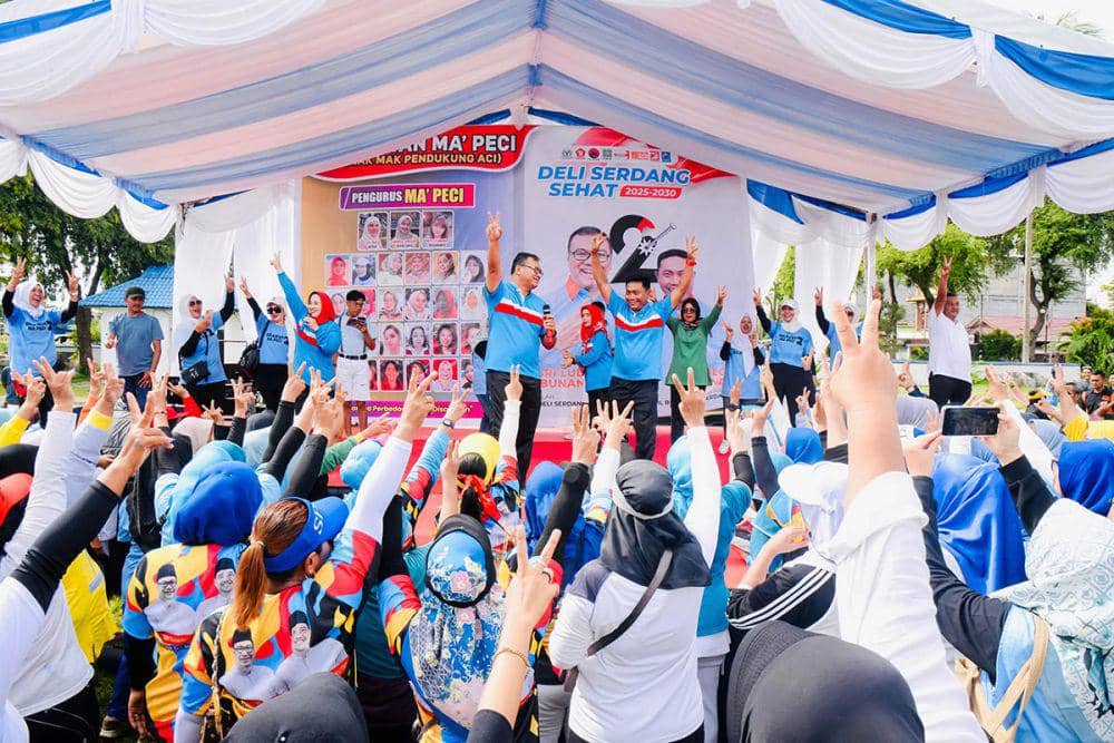 Ma' Peci Gelar Kegiatan Olahraga di Lapangan Segitiga Lubuk Pakam