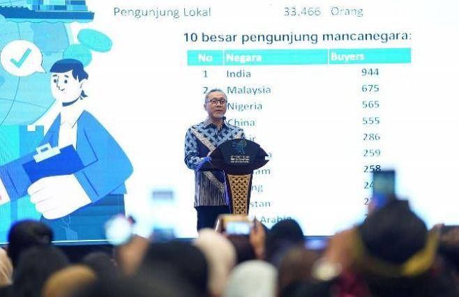 Mendag Zulkifli Hasan menutup TEI ke-39 di ICE BSD, Tangerang (Dok Kemendag)