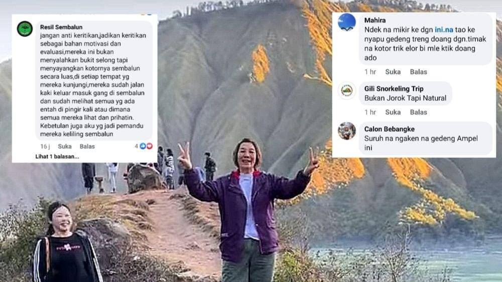 Wisatawan keluhkan kondisi Sembalun yang jorok karena sampah (fb Lubis Lubis)