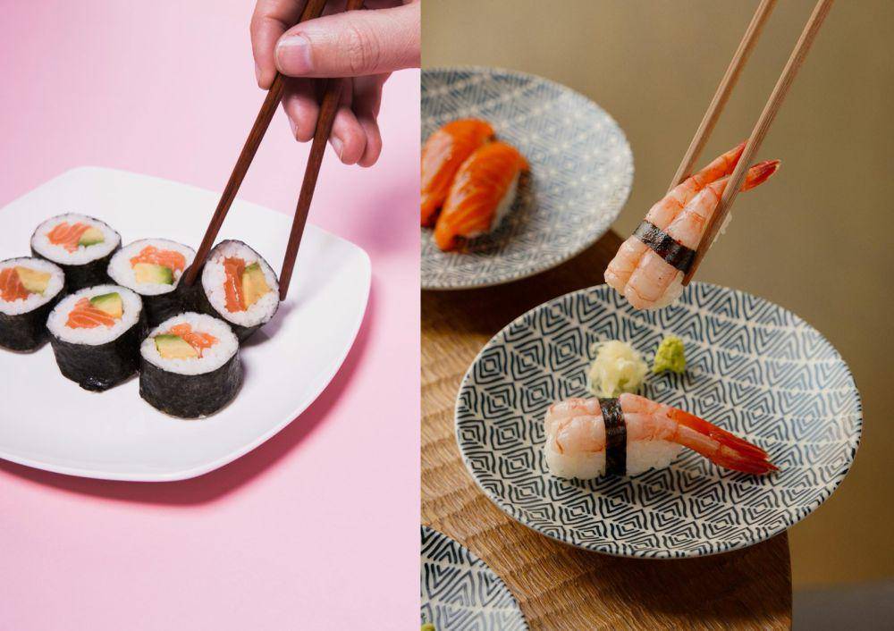 maki dan nigiri (freepik.com/freepik | pexels.com/Nasih Sh)