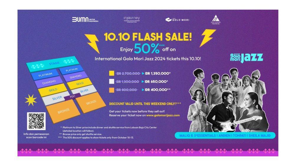 Yuk! Ikutan Flash Sale 10.10 Tiket International Golo Mori Jazz 2024