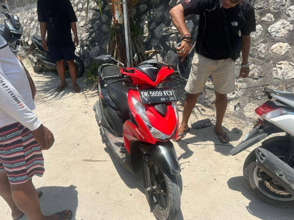 Sepeda motor yang dikendarai korban saat kecelakaan di jembatan Kuning. (Dok. IDN Times/istimewa)