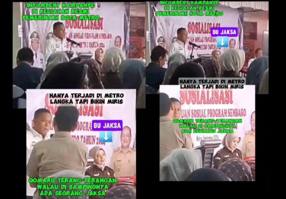 Video Viral Bikin Calon Wakil Wali Kota Metro Qomaru jadi Tersangka