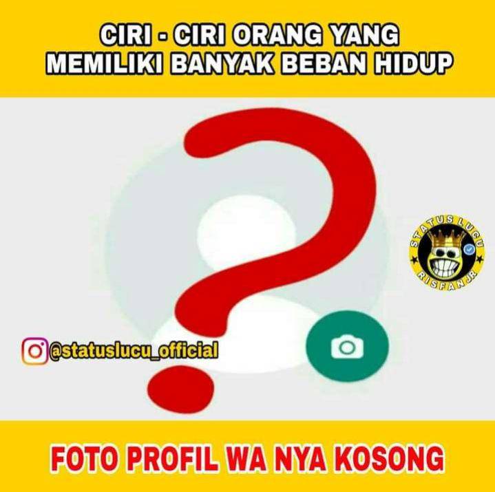 meme akun tanpa foto profil (facebook.com/Status Lucu)