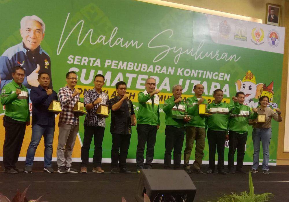 Malam dan syukuran kontingen PON Sumut 2024, Minggu (13/10/2024) (dok.istimewa)