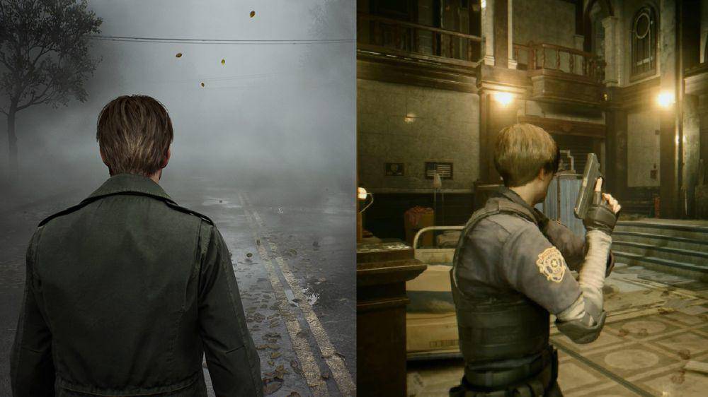 Atmosfer antara Silent Hill 2 (kiri) dan Resident Evil 2 Remake (kanan) terasa kontras. (dok. Konami/Silent Hill 2 | dok. Capcom/Resident Evil 2 Remake)