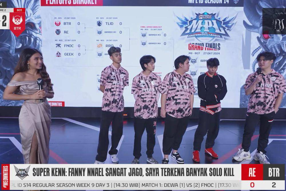Wawancara pasca pertandingan BTR vs AE di MPL ID S14 (YouTube.com/MPL Indonesia)