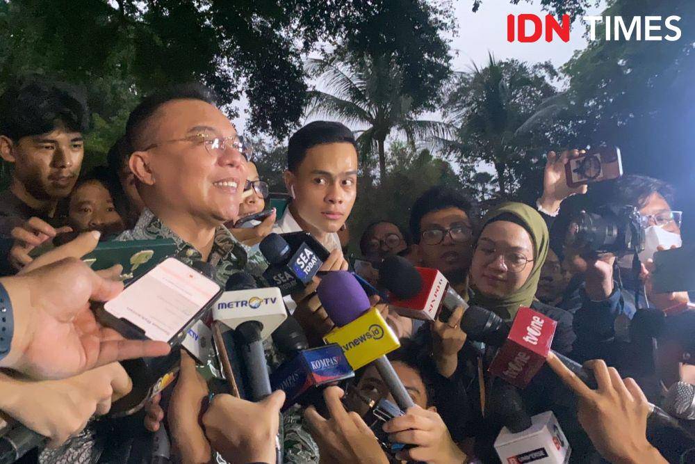 Sufmi Dasco Ahmad jadi salah satu orang yang datangi rumah Presiden Terpilih, Prabowo Subianto di Jalan Kertanegara IV, Jakarta Selatan, Senin (14/10/2024). (IDN Times/Tata Firza)