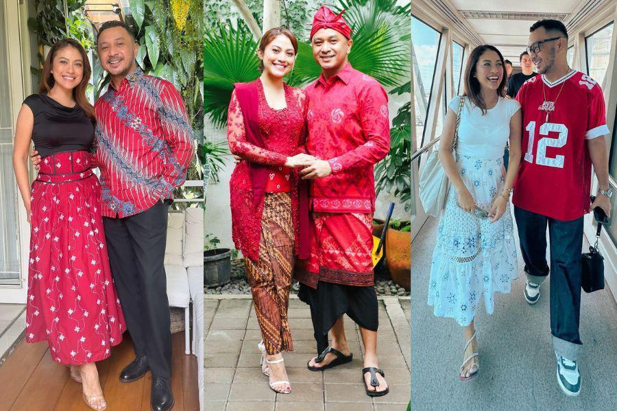 10 OOTD Couple Giring Ganesha dan Cynthia, Selalu Matching!