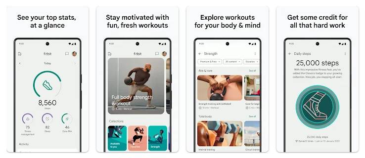 tampilan aplikasi Fitbit (dok. Google Play Store/Fitbit)