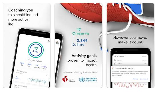 tampilan aplikasi Google Fit (dok. Google Play Store/Google Fit)
