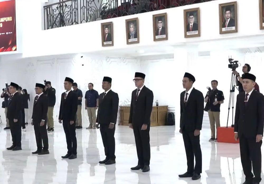 7 Komisioner KPU Lampung Dilantik, Erwan Bustami Kembali Jabat Ketua
