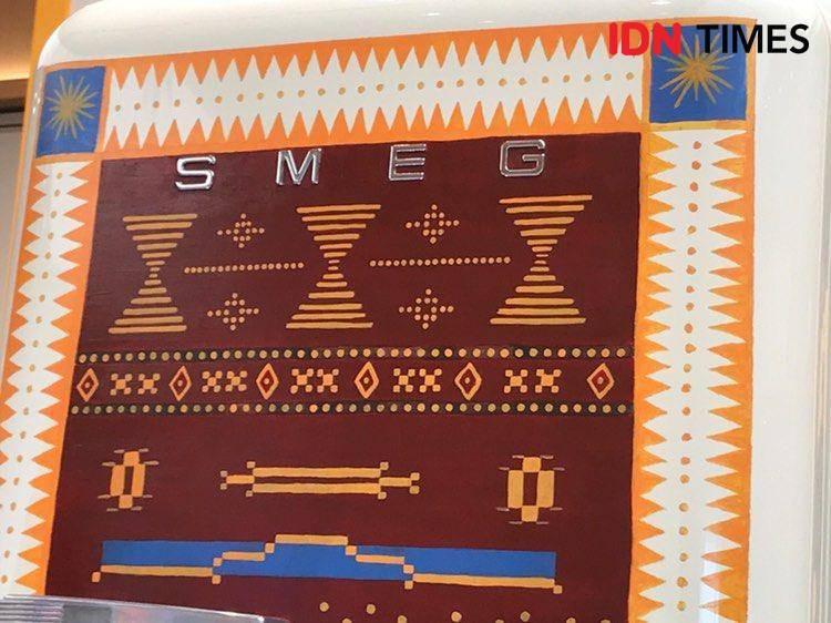 Detail pucuk rebung pada kolaborasi SMEG X Didiet Maulana. 15 Oktober 2024. (IDN Times/Hani Safanja)