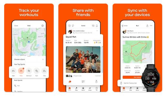 tampilan aplikasi Strava (dok. Google Play Store/Strava)