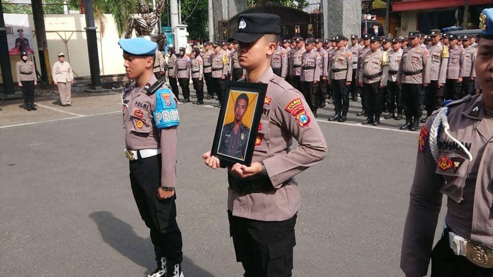 Suasana upacara PDTH di Polres Tulungagung. IDN Times/ Bramanta Pamungkas