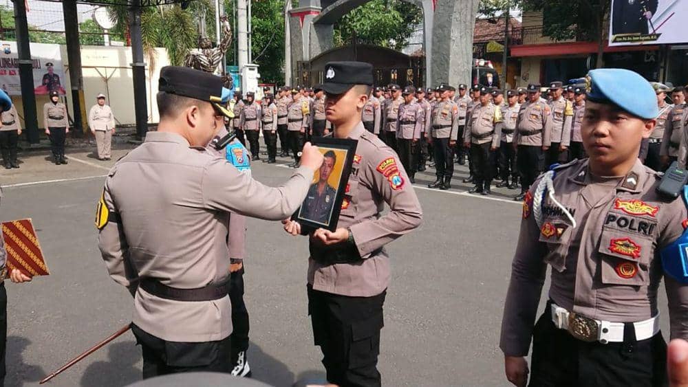 Suasana upacara PDTH di Polres Tulungagung. IDN Times/ Bramanta Pamungkas