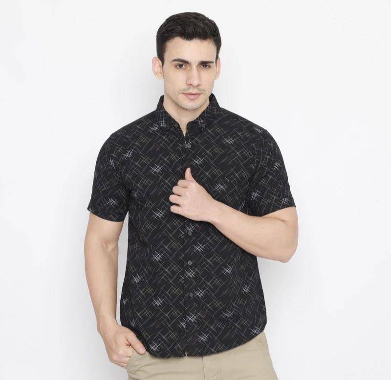 Code Male Kemeja Pria Pendek Motif Abstract Slim Fit Art1306 (shopee.co.id/Code Male Official Shop)