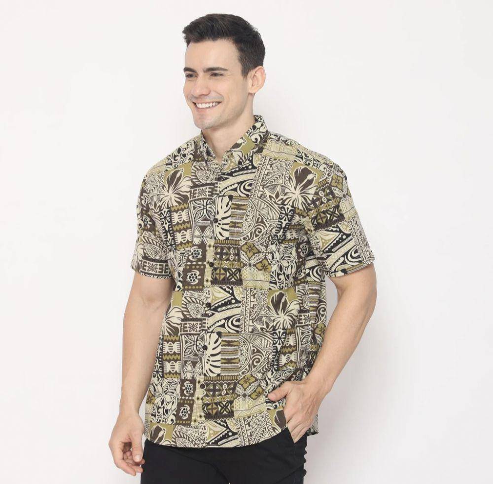 Platini Kemeja Hawai Pria Lengan Pendek 132106 (shopee.co.id/Platini Official Shop)