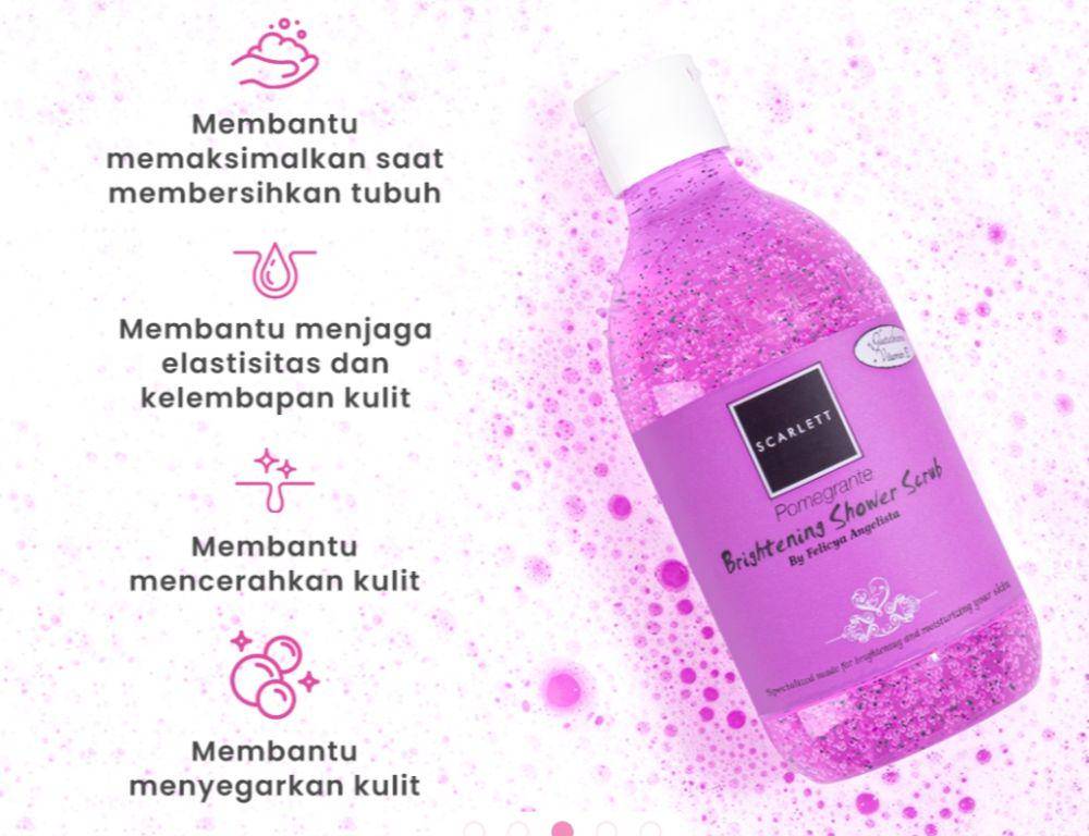 Scarlett Whitening Brightening Shower Scrub Pomegrante (scarlettwhitening.com)