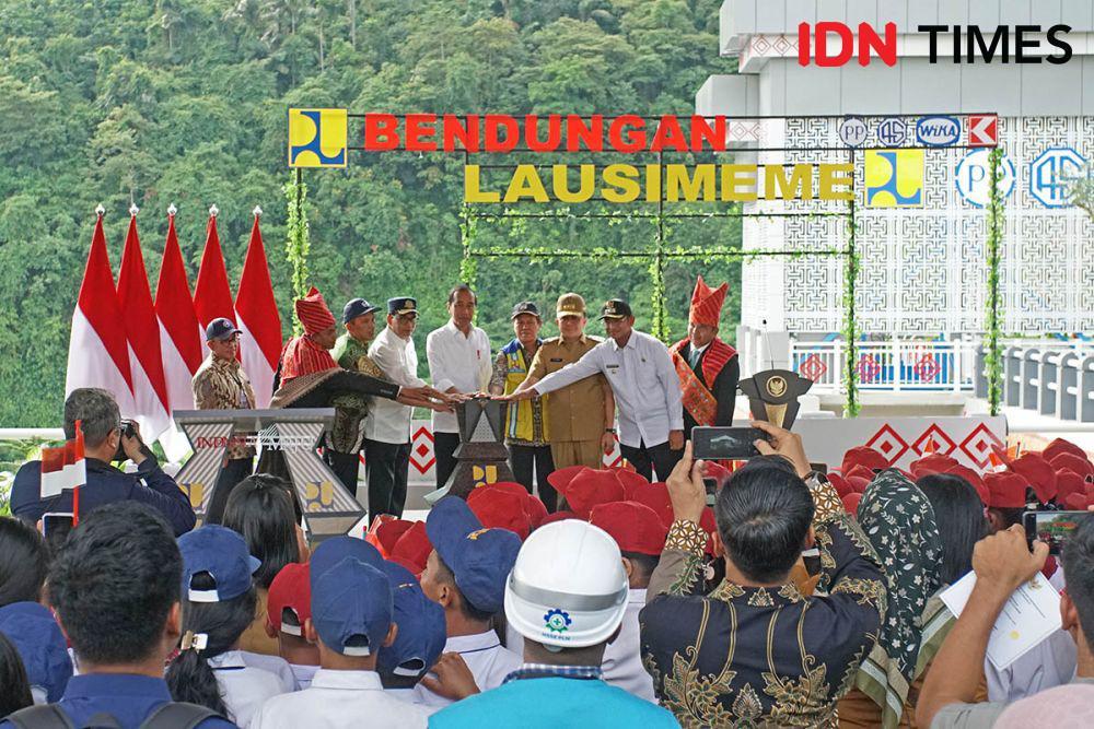 H-4 Turun Tahta, Jokowi Resmikan Bendungan Lausimeme Bernilai Rp1,7 T