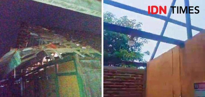 Foto sejumlah atap rumah warga rusak diterjang angin puting beliung di Desa Punti Kecamatan Soromandi (Dok/Istimewa)