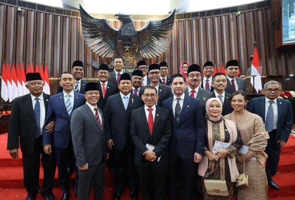 Anggota Fraksi Gerindra Mengahdiri Sidang Tahunan dan Pidato Kenegaraan Presiden di Gedung MPR/DPR RI (www.instagram.com/@fadlizon)