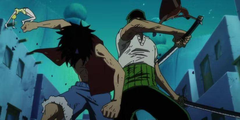 cuplikan Luffy vs Zoro di anime One Piece (dok. Eiichiro Oda, Toei Animation/One Piece)