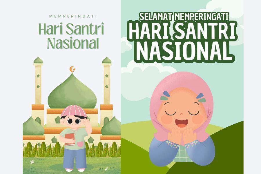 7 Poster Hari Santri Nasional 2024 Kartun, Bisa Dibagikan ke Medsos!