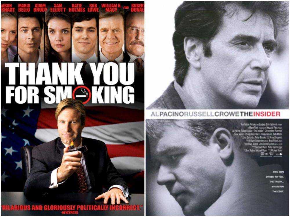 film Thank You for Smoking dan The Insider (dok. Fox Searchlight Pictures/Thank You for Smoking | Buena Vista Pictures/The Insider)