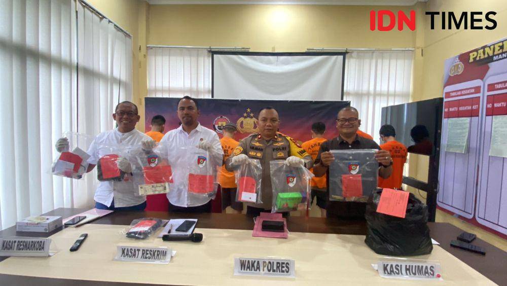 Polres Kubu Raya menggelar konferensi pers kasus narkoba. (IDN Times/polres Kubu Raya).