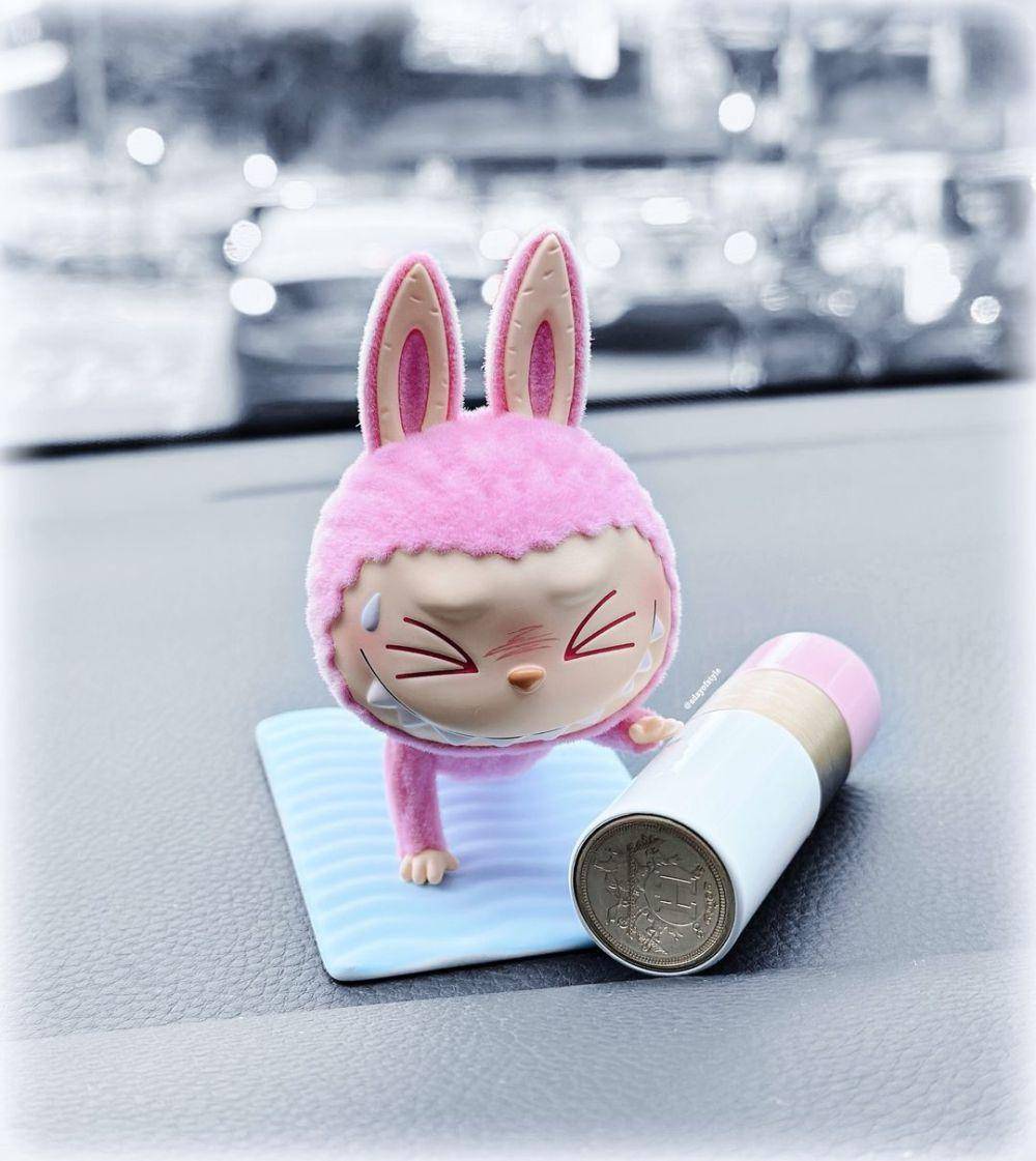 Labubu dan Hermès Rosy lip glossy enhancer (instagram.com/adayofstyle)