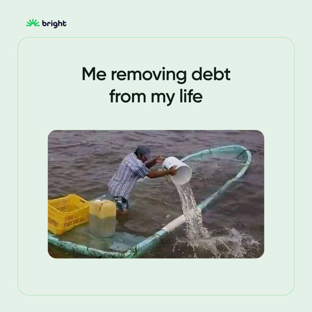 meme bayar utang (x.com/BrightMoneyCo)