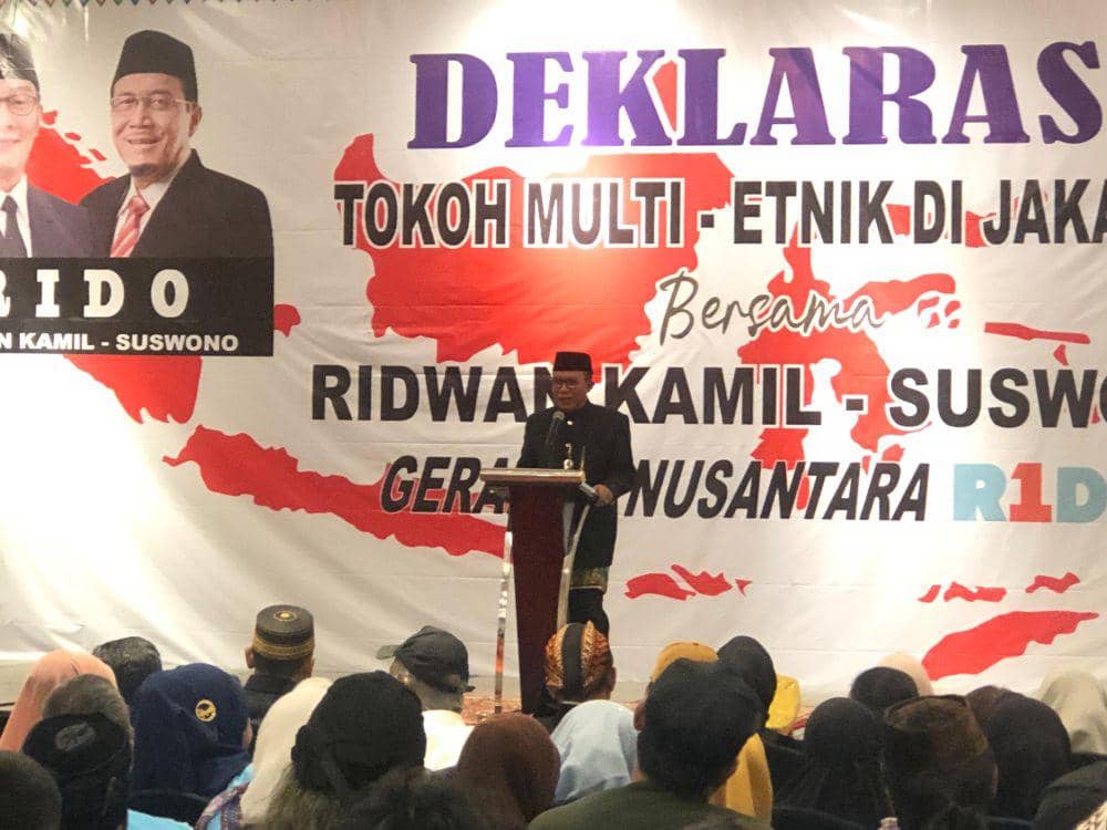 Deklarasi multi etnik dukung Ridwan Kamil dan Suswono di Pilkada Jakarta 2024 (IDN Times/Yosafat Diva Bayu Wisesa)