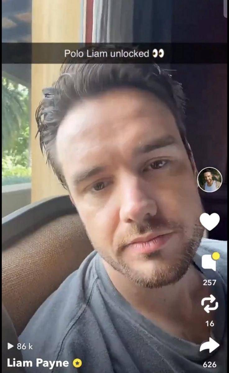 unggahan terakhir Liam Payne (snapchat.com/liampayne)
