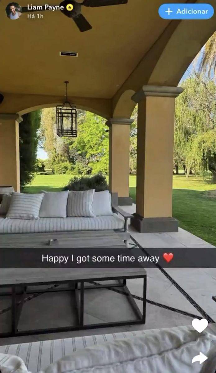 unggahan terakhir Liam Payne (snapchat.com/liampayne)