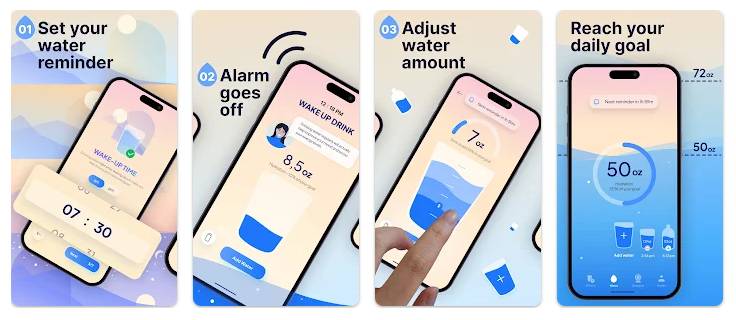 tampilan aplikasi My Water Reminder (dok. Google Play Store/My Water Reminder)